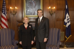 Secretary of Commerce Carlos Gutierrez with Former Secretary Barbara Franklin on 3/25/2005 (National Archives)