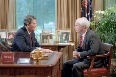 President Reagan  meets with John McCain