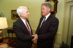 President Bill Clinton with Senator John McCain (Clinton Presidential Library)