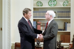 President Reagan  meets with John McCain