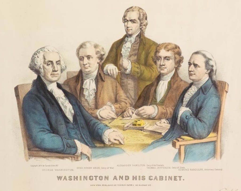 washington-and-his-cabinet-by-currier-ives